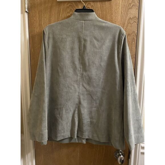 Vintage Norton Studio Women's Button Jacket Sz 16 Mint Green Pockets Mock Neck - Picture 11 of 16